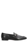 Gucci Polished Black Leather Loafers With Gold-tone Hardware