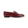 Gucci Jordaan Leather Loafers In Red