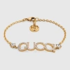 Gucci '' Letter Bracelet In Gold-toned Metal