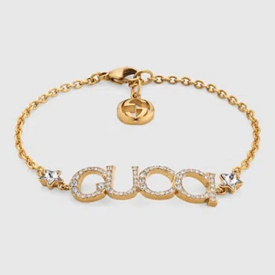 Gucci '' Letter Bracelet In Gold-toned Metal