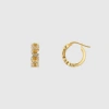 Gucci Embellished Letter Hoop Earrings In Gold-toned Metal