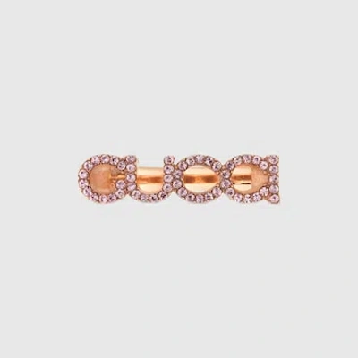 Gucci '' Letter Ring In Rose-toned Metal