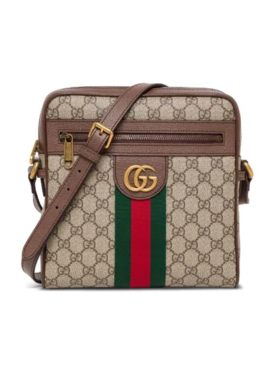 Gucci Man's Ophidia Messenger  Gg Supreme Fabric Crossbody Bag In Multicolor