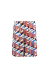 Gucci Silk Bermuda Shorts With Pixel Print