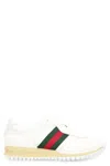 Gucci Re-motion Monogram Stripe Sneakers In White
