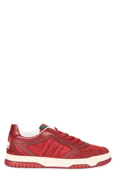 Gucci Re-web Low-top Sneakers In Red