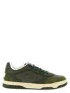 Gucci Round Toe Re-web Sneakers With Contrast Panel In Green