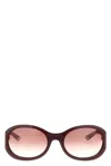 Gucci Oval Frame Sunglasses With Tinted Lenses In Brown