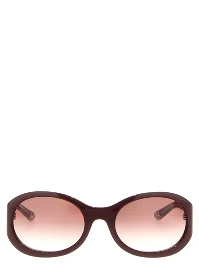 Gucci Red Ancora Sunglasses In Burgundy