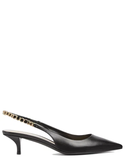 Gucci Signoria 45 Slingback Pumps In Patent Leather In Black