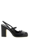 Gucci Leather Pumps With Metal Horsebit Detail In Black