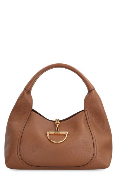 Gucci Softbit Mini Shoulder Handbag In Saddle Brown