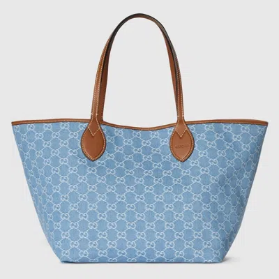 Gucci Totissima Large Tote Bag In Blue