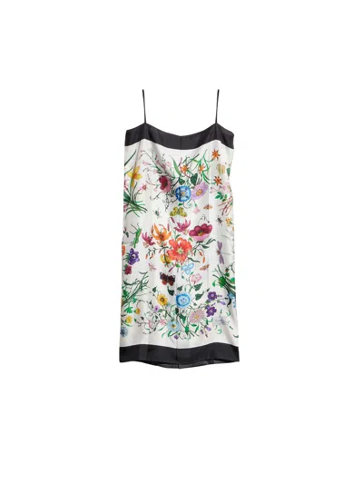 Gucci Printed Silk Twill Dress In Multi