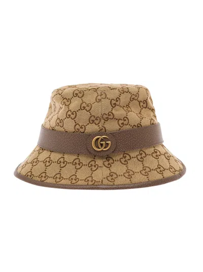 Gucci Woman's Jago Hat With Gg Lining In Cream