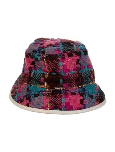 Pre-owned Gucci Women's Tweed Bucket Hat W/tags W/tags In Multi