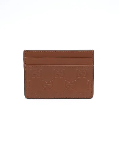 Pre-owned Gucci Ssima Card Holder