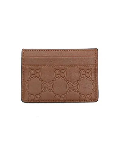 Pre-owned Gucci Ssima Card Holder