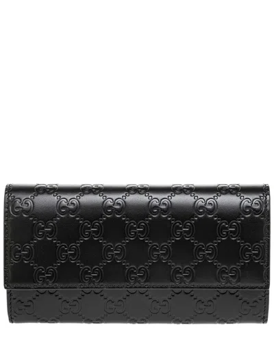 Gucci Ssima Leather Long Wallet