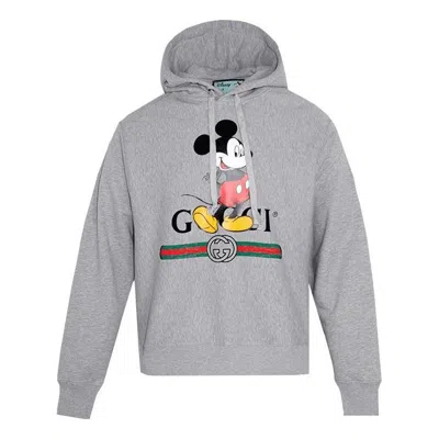 Gucci Guccl X Disney Mickey Mouse Printed Loose For Men Grey