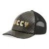 Gucci Guccy Print Baseball Hat 'black' In Multi