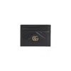 Gucci Guggi Gg Marmont 2.0 Card Case In Black