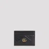 Gucci Gg Marmont Quilted Leather Card Holder In Nero