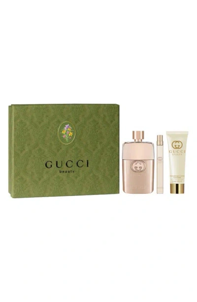Gucci Guilty Eau De Toilette 3-piece Gift Set $194 Value In White