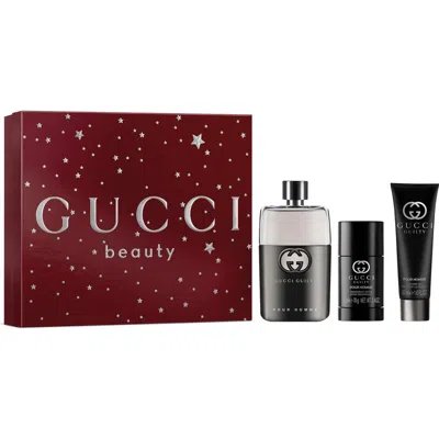 GUCCI GUCCI GUILTY POUR HOMME EAU DE TOILETTE SET $183 VALUE