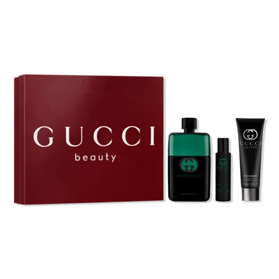Gucci Guilty Pour Homme Essence Eau De Toilette And Shower Gel 3-piece Gift Set