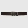 Gucci Belt With Interlocking G Detail In Brown