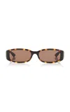 Gucci Hailey Square-frame Acetate Sunglasses In Brown