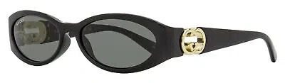 Pre-owned Gucci Hailey Sunglasses Gg1660s 001 Black 54mm In Gray