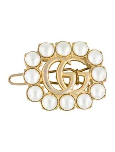Pre-owned Gucci Hair Clip In Gold