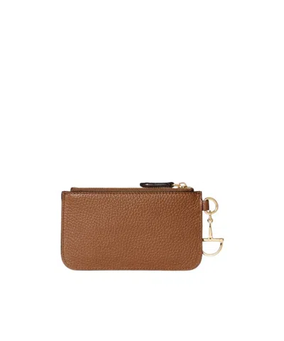 Gucci Half Horsebit Card Case In Brown