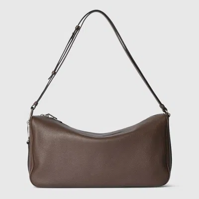 Gucci Half Horsebit Crossbody Bag In Brown