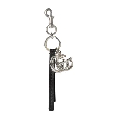Gucci Half Horsebit Keychain In Black