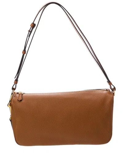 Gucci Half Horsebit Medium Leather Shoulder Bag In Brown