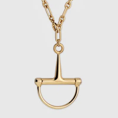 Gucci Half Horsebit Necklace In Gold