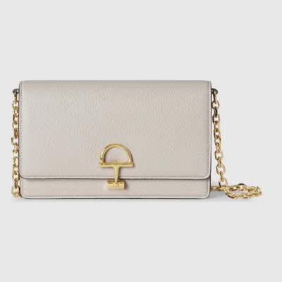 Gucci Half Horsebit Wallet On Chain In Gray