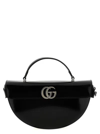 Gucci 'half Moon' Handbag In Black