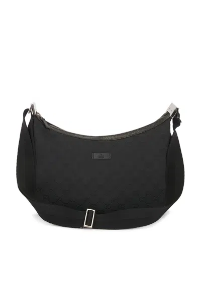 Pre-owned Gucci Half Moon Hobo Bag In Black