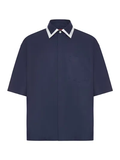 Gucci Half Sleeve Shirt In Blue