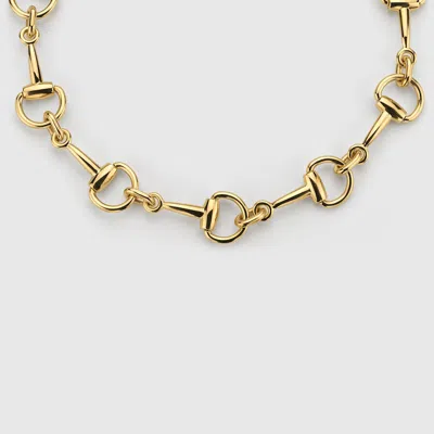 Gucci Horsebit Motif Necklace In Gold