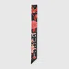 Gucci Floral Print Silk Neck Bow In Blue