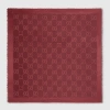 Gucci Halstuch Aus Seide Und Wolle Mit Gg Jacquard In Bordeaux