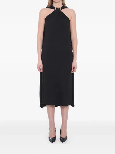 Gucci Cape-midikleid Mit Neckholder In Black