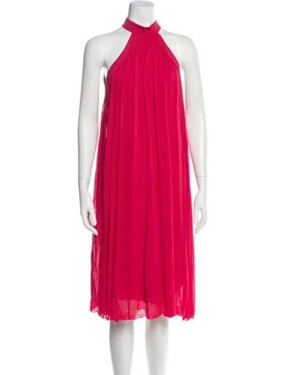 Pre-owned Gucci Halterneck Midi Length Dress In Pink
