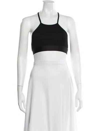 Pre-owned Gucci Halterneck Sleeveless Sports Bra In Black