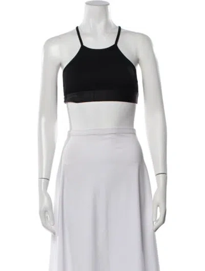Pre-owned Gucci Halterneck Sleeveless Sports Bra In Black